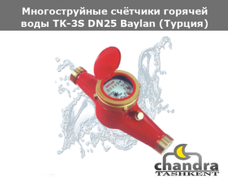 Многоструйные счётчики горячей воды  TK-3S DN25 Baylan (Турция)