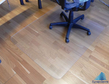 Защитное напольное покрытие под стул из прозрачного пвх, 90*120 см