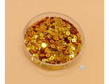 Пайетки  3 мм,10 г яркое золото