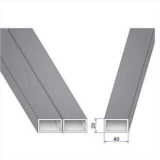 Труба профильная прямоугольная 40х20x2.0