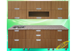 Набор корпусной мебели для кухни 18
Корпус: ЛДСП, фасады: МДФ. Размер: 2м.