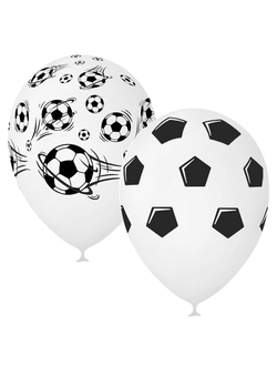 Воздушные шары с гелием "Футбол" 30см