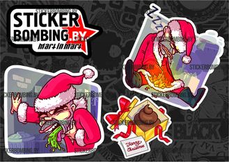 STICKERSHEETS - bad santa