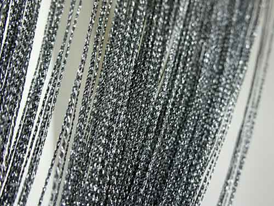 Нитяная штора с люрексом