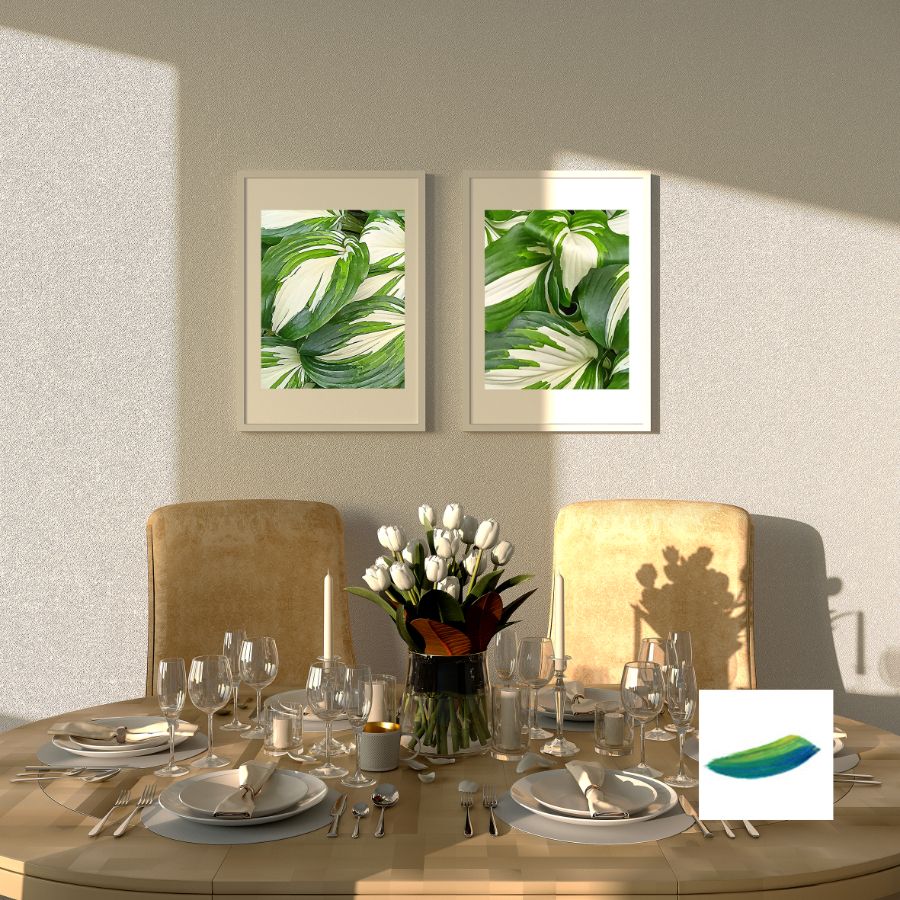 Свежие летние оттенки постеров отлично подойдут для декорирования интерьера кухни или столовой.