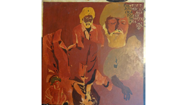 Дьяченко В.Ф. Портрет художника Анатолия Золотухина 1971 г. ДВП, масло 44,5Х44 (987)
