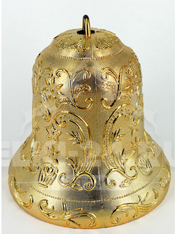 Колокольчик резной 25 см золотой для украшения высотных елок