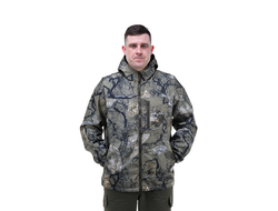 Демисезонная куртка для рыбалки и охоты "Хантер-2" серая ветка фото-1