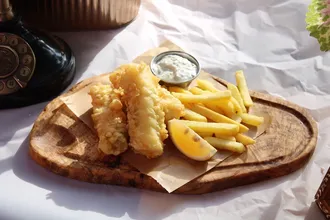 Fish &amp; Chips(треска в пивном кляре)