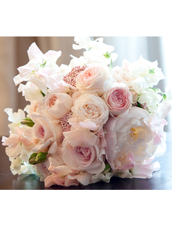 Букет невесты нежно розовый