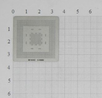 Трафарет BGA для реболлинга чипов NV MX440 0,6 мм