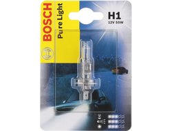 Лампа BOSCH Pure Light Standart H1 12V 55W блистер 1 шт.
