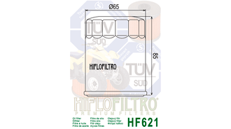 Масляный фильтр HIFLO FILTRO HF621 для Arctic Cat 0812-135/0812-034/0812-029/3436-021