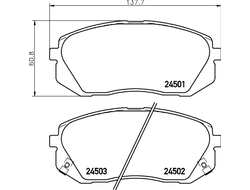 Колодки тормозные передние Nisshinbo NP6019 Kia Sportage