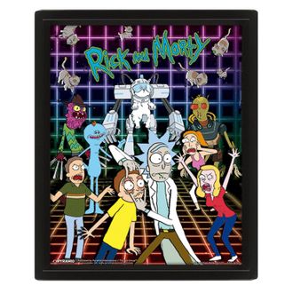 Постер 3D Rick and Morty (Characters Grid)