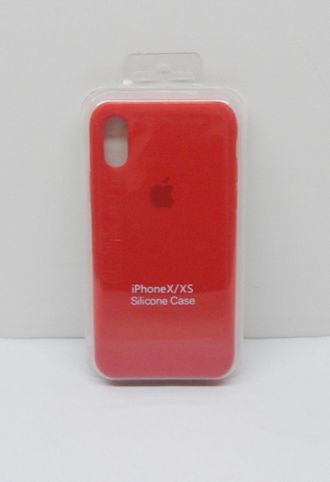 Защитная крышка iPhone X красная, с логотипом