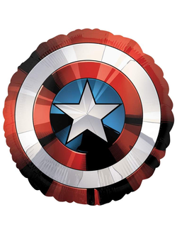 Фольгированный шар с гелием круг "Щит Капитана Америка"