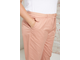 Летние укороченные брюки с карманами арт. 1320 (цвет розовый ) Размеры 52-68