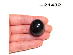 Обсидиан натуральный черный (галтовка) арт.21432: 19,0г - 29*25*20мм