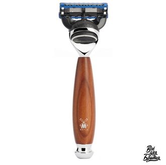 Бритва Muehle Vivo, совместимая с кассетами Gillette Fusion, ручка из сливы