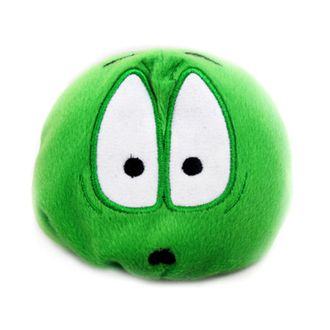 Плюшевый интерактивный Смайл Зеленый. Плюшевая игрушка в форме шара. Цвет — зеленый. Диаметр — 8 см. Управляются 3-мя батарейками АА.Не теряет внешний вид после стирки. При броске издает необычный звук — ICQ