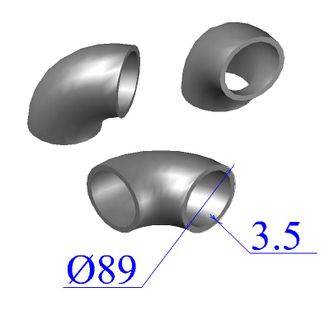 Отвод крутоизогнутый 90° 89*3,5