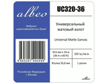 Холст матовый Albeo UC320-36 из натурального хлопка, 320 г/м2, 0.914x18м