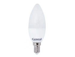 Лампа светодиодная General свеча C37 E14 12W 4500K 4K 35х105 пластик/алюм GLDEN-CF-12-230-E14-4500 649928