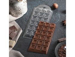 Форма для шоколада 7х15х1 см &quot;Шоколад традиционный 18 ячеек