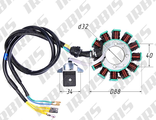 Статор генератора 157FMI, 162FMJ, 166FMM (CG, CB) (12 кат.) (d32mm)(d5x3)