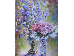 Картина Колокольчики и розы Круглова Светлана