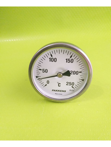 Термометр биметаллический PAKKENS с погружной гильзой 100мм, с диапазоном измеряемой температуры от 0 до 250°С, d-63мм Артикул: ST-510