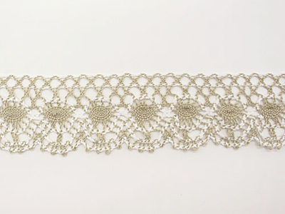 Арт. TBY 5814, KRUZHEVO 45 мм. Вязаная, ажурная тесьма