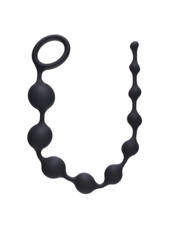 Чёрная анальная цепочка Long Pleasure Chain - 35 см. Производитель: Lola toys
