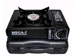 Портативная газовая плита в кейсе Mega-1 (с переходником)