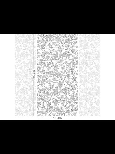 FA1122.  Портьера с тропическими птичками