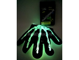 Светящаяся в темноте неоновая перчатка (Glow Glove)  В комплекте: 1 перчатка со светящимся раствором (прозрачная), 1 перчатка с изображением (черная).  Работает по принципу неоновых браслетов. Подробнее...
