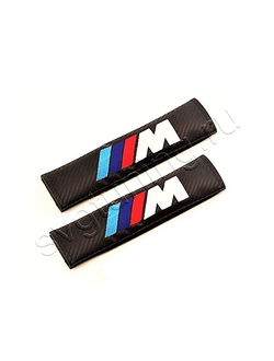 Накладки на ремни с логотипом М Style для тюнинга салона BMW X6 E71, комплект 2 шт
