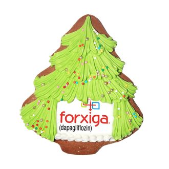 Пряник Ёлочка с логотипом Forxiga