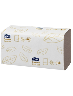 Полотенца бумажные листовые Tork Premium H3 ZZ-сложения 2-слойные 15 пачек по 200 листов (артикул производителя 100278)