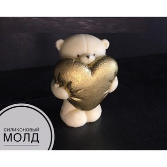 Силиконовый молд для шоколада &quot;Мишка с сердцем&quot;