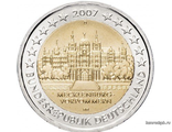 Германия 2 евро 2007 год - Шверинский Замок, Мекленбург-Передняя Померания