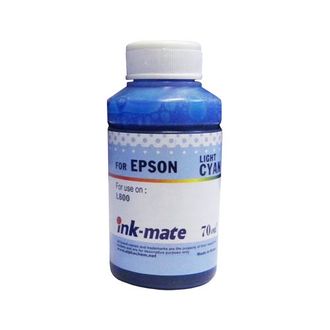 Чернила Ink-Mate светло-голубые Light Cyan для принтеров Epson L800, L805, L1800 водорастворимые 70 мл