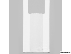 Пакет-майка полиэтиленовый белый 45 х 75 см 15 мкм/ 50 шт