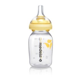 Бутылочка для кормления малыша с соской MEDELA CALMA, 120мл, Стеклянная
