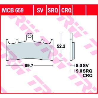 Тормозные колодки TRW MCB659 для Kawasaki // Suzuki(Organic Allround)