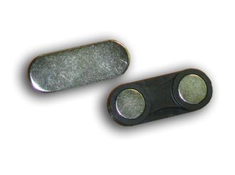 Магнитная застежка для бейджа в пластмассовом корпусе (33*12 мм)