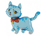 Шар (14&#039;&#039;/36 см) Мини-фигура, Милый котенок, Голубой, 1 шт.