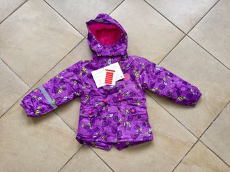 Демисезонная мембранная куртка Tornado цвет Cute Violet Birds р. 98/104
