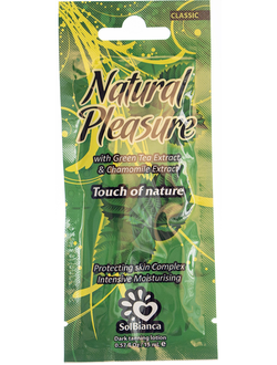 Natural Pleasure экстрактом зеленого чая и ромашки саше 15мл (крем для загара в солярии) артикул 501047